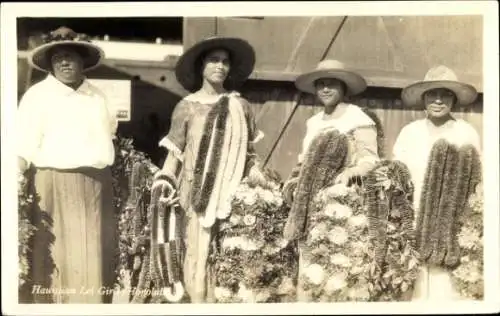 Ak Honolulu Hawaii USA, Hawaiian Lei Girls