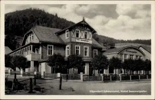 Ak Sitzendorf in Thüringen, Schwarzatal, Hotel Semmelpeter