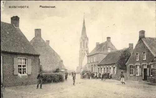 Ak Bixschoote Langemark Poelkapelle Westflandern, Plaatsstraat