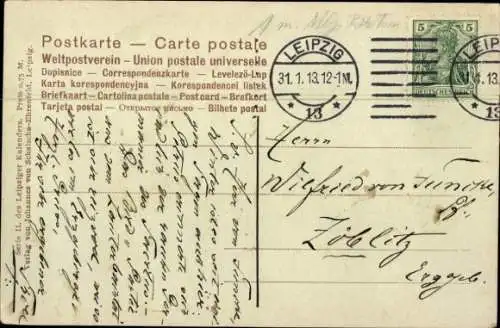 Künstler Ak Rentsch, Fritz, Leipzig in Sachsen, Neues Konzerthaus