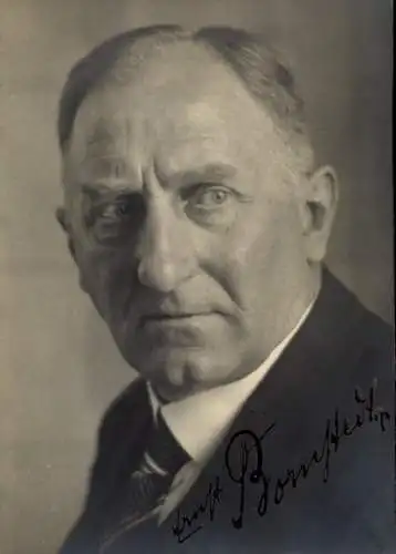 Foto Schauspieler und Regisseur Ernst Bornstedt, Portrait, Autogramm