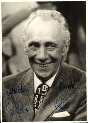 Foto Schauspieler Rudolf Platte, Autogramm