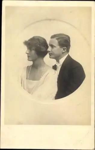 Foto Ak Anna Monika Pia von Sachsen und Erzherzog Joseph Franz von Habsburg