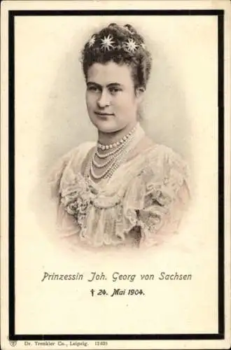 Ak Maria Isabella von Württemberg, Prinzessin Johann Georg von Sachsen