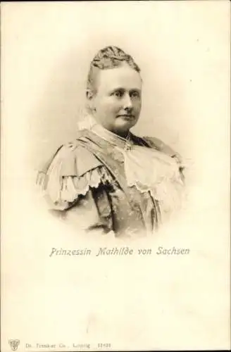 Ak Prinzessin Mathilde von Sachsen, Porträt