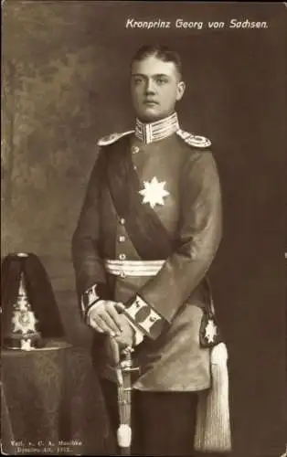 Ak Kronprinz Georg von Sachsen, Porträt