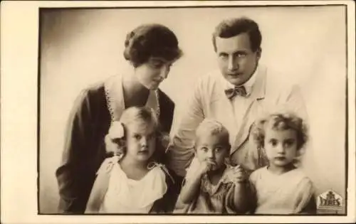 Ak Anna Monika Pia von Sachsen, Erzherzog Josef Franz von Österreich, Kinder