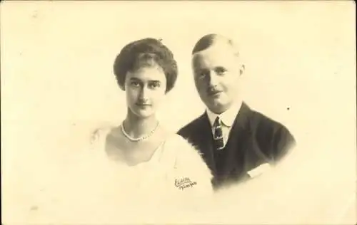 Foto Ak Ernst Heinrich von Sachsen, Sophie von Luxemburg