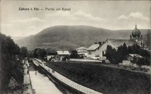 Ak Saverne Zabern Elsass Bas Rhin, Kanal, Synagoge