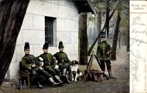 Ak Lübben im Spreewald, Schießplatz, Scheibenwache