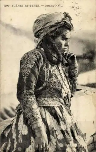 Ak Maghreb, Ouled Nail, Portrait einer Frau