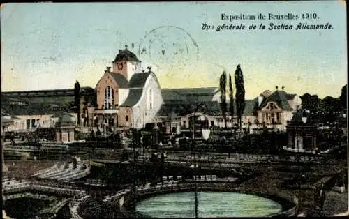 Ak Brüssel Brüssel, Ausstellung 1910, Deutsche Sektion