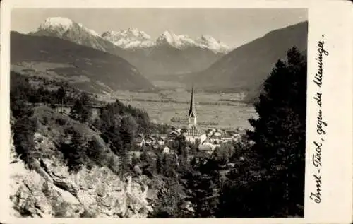 Ak Imst in Tirol, Teilansicht, Kirche