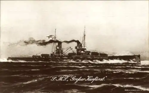 Ak Deutsches Kriegsschiff SMS Großer Kurfürst, Kaiserliche Marine