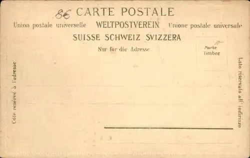 Präge Landkarten Litho Schweiz, Luzern, Bern, Graubünden, Zürich