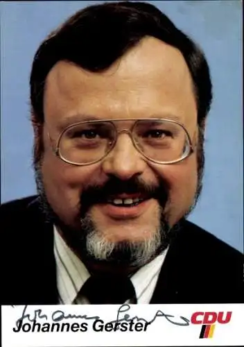 Autogrammkarte MdB Johannes Gerster, CDU, Autogramm