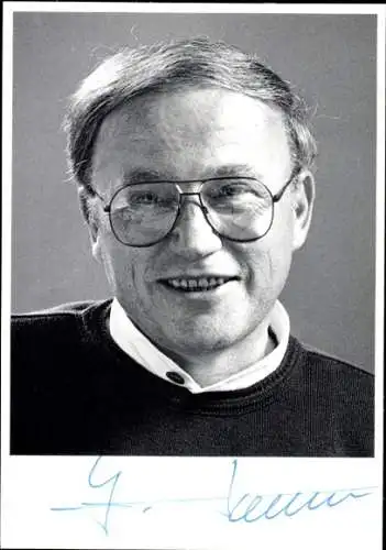 Foto Politiker Günther Jansen, Portrait, Sozialminister, Autogramm