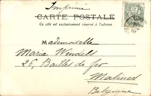 Ak Parthenay Deux Sèvres, Parthenay-Kopfschmuck, bekannt als Gatinelle