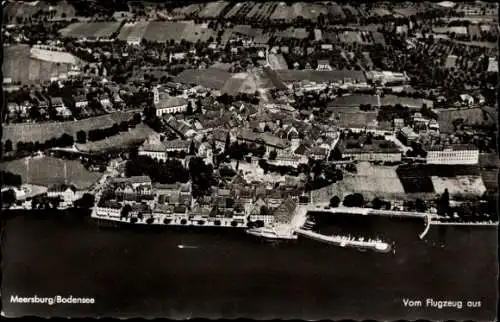 Ak Meersburg am Bodensee, Flugzeugaufnahme