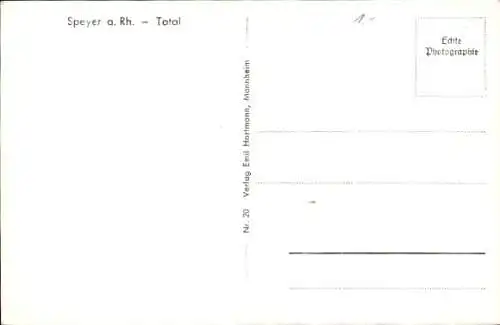 Ak Speyer am Rhein, Totalansicht, Kirchtürme