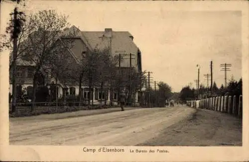 Ak Elsenborn Bütgenbach Wallonien Lüttich, Camp, le Bureau des Postes