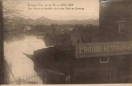 Ak Seraing Wallonien Lüttich, Crue de la Meuse 1925-1926, Rue Ferrer et derriere de la rue Jean