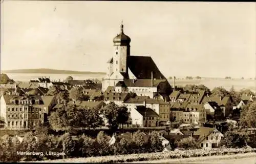 Ak Marienberg im Erzgebirge Sachsen, Gesamtansicht