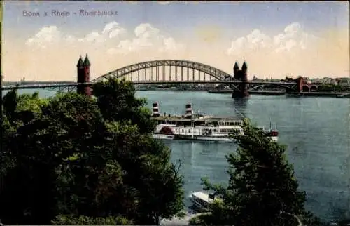 Ak Bonn am Rhein, Rheinbrücke