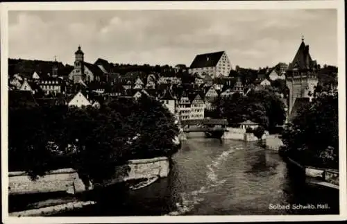 Ak Schwäbisch Hall in Württemberg, Teilansicht