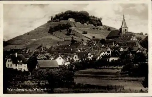 Ak Weinsberg a. d. Weibertreu, Gesamtansicht, Kirche