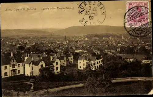 Ak St. Johann Saarbrücken im Saarland, Panorama vom Reppertsberg gesehen