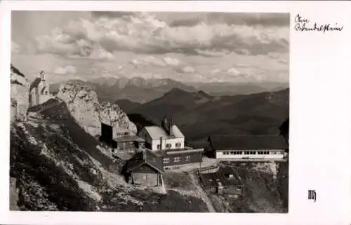 Ak Bayrischzell im Mangfallgebirge Oberbayern, Wendelstein, Wendelsteinkirchleich, Unterkunftshäuser