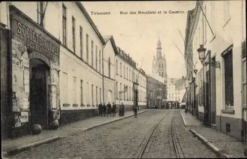 Ak Tirlemont Flämisch-Brabant-Flandern, Rue des Recollets, Kaserne