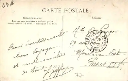 Ak Lieusaint Seine et Marne, Haus der Forstwache, Poste du Gland