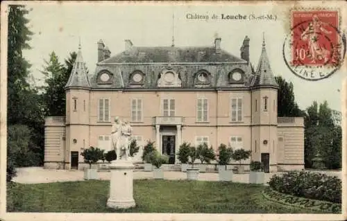 Ak Louche Seine et Marne, Schloss