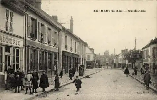 Ak Mormant Seine et Marne, Rue de Paris