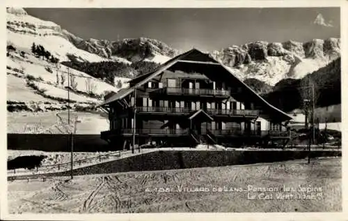 Ak Villard de Lans Isère, vue générale de la Pension les Sapins, Col Vert