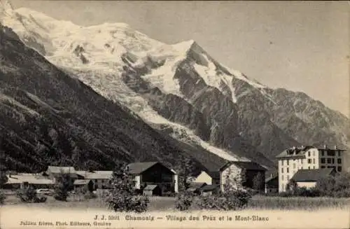 Ak Chamonix Mont Blanc Haute Savoie, Village des Praz, Mont-Blanc