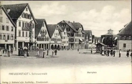 Ak Freudenstadt im Schwarzwald, Marktplatz