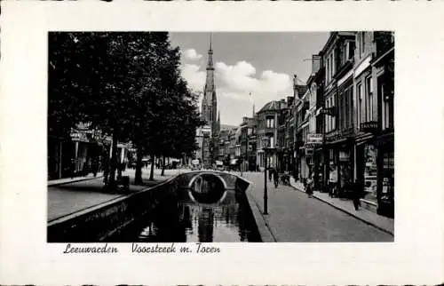 Ak Leeuwarden Fryslân Niederlande, Voorstreek mit Turm