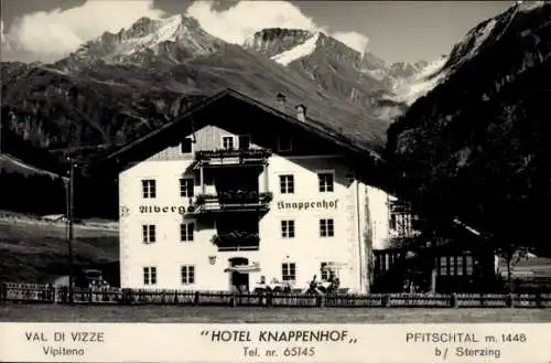 Ak Sterzing Vipiteno Südtirol, Pfitschtal, Hotel Knappenhof