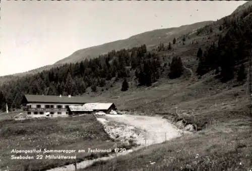 Ak Seeboden am Millstätter See Kärnten, Alpengasthof Sommeregger am Tschirnock