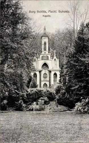 Ak Burg Schlitz Hohen Demzin in Mecklenburg, Kapelle