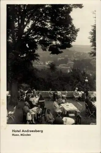 Ak Hann. Münden in Niedersachsen, Hotel Andreasberg, Terrasse