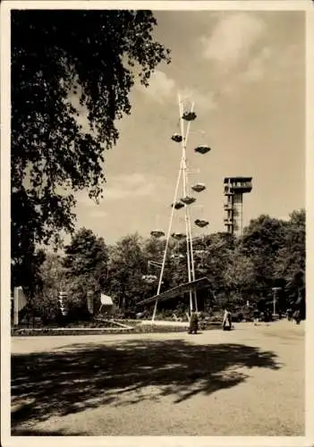 Ak Hamburg Mitte St. Pauli, IGA 1953, Eternit Baum und Philips-Turm