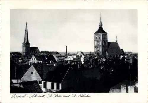 Ak Hansestadt Rostock, Altstadt, St. Petri, St. Nikolai