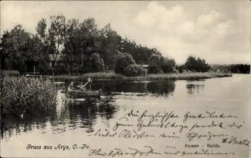 Ak Orzysz Arys Ostpreußen, Aryssee, Budda