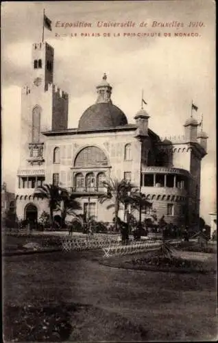 Ak Brüssel Brüssel, Ausstellung 1910, Der Palast des Fürstentums Monaco