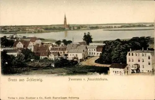 Ak Schleswig an der Schlei, Panorama v. Aussichtsturm