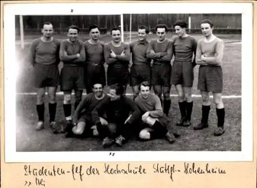 Foto Ak Hohenheim Stuttgart, Fußball-Studentenmannschaft der Hochschule